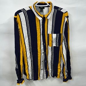 Forever 21 Mens Striped Button Down